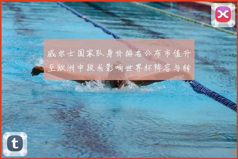 威尔士国家队身价排名公布市值升至欧洲中段或影响世界杯阵容与转会